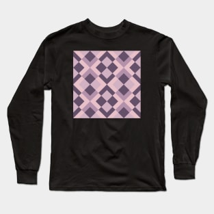 Purple Tile Patterns Long Sleeve T-Shirt